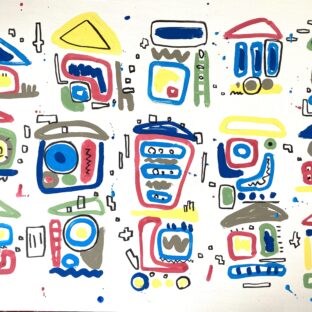 「Home」　アクリル