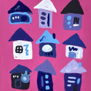 「Home」　アクリル絵の具　F8号　縦455ｍｍ×横380ｍｍ