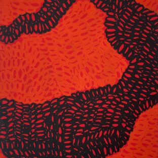 「りんごの古木」　アクリル絵の具　F8号　縦455ｍｍ×横380ｍｍ